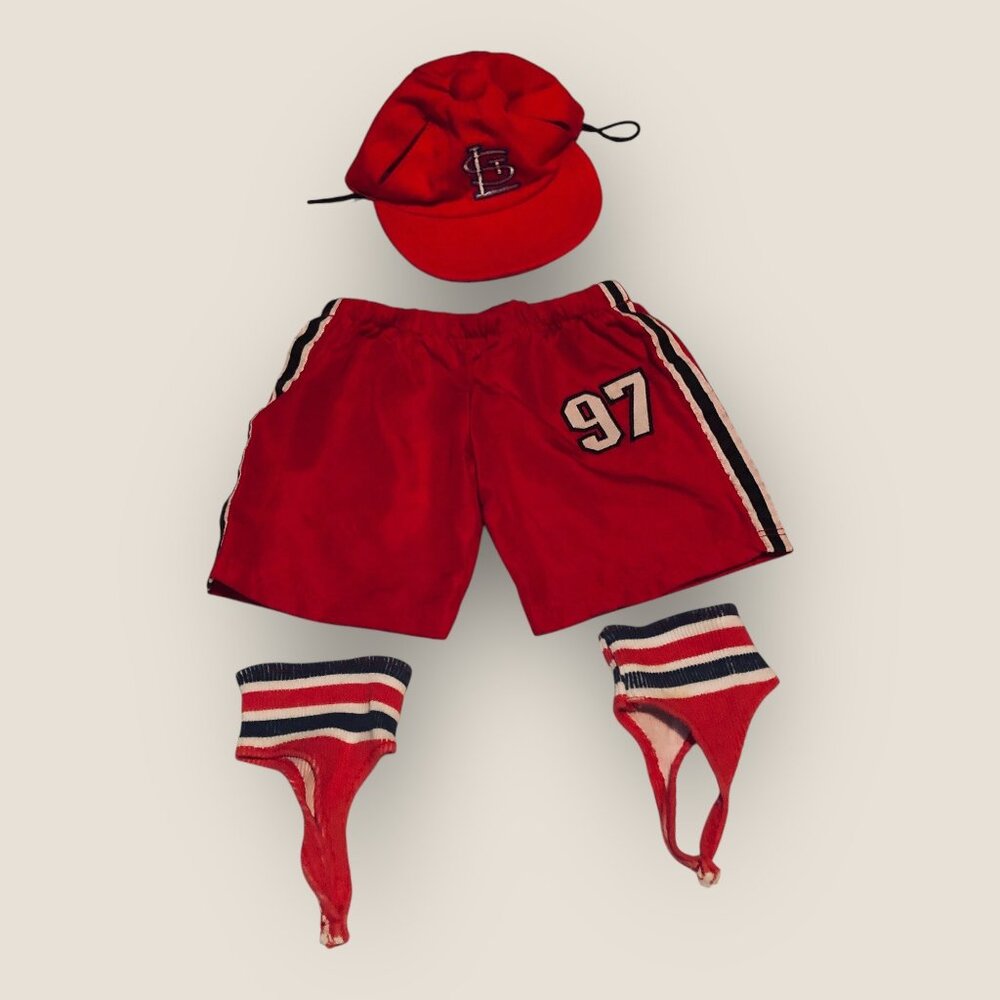 Build-A-Bear Baseball Shorts Socks and St Louis Cardinals Cap BABW